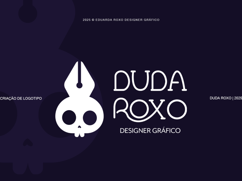 Identidade visual Duda Roxo